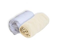 PMP Set Matratzenschoner Polyurethan + Spannbetttuch ecru 70 x 140 cm