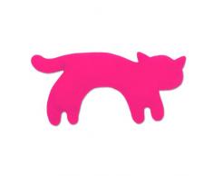 Leschi WÄRMEKISSEN lindert Bauchschmerzen/für Mikrowelle und Ofen/Körnerkissen für Kinder und Babys/Katze Minina, klein, pink schwarz