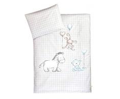 Kinderbettwäsche 100x135 + 40x60 cm, 100% Baumwolle, Made in Germany, Im Zoo