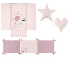 Bimbi Pirulos Tagesdecke Rev.+Prot.60 x 120 + 2 Coj. 201 Elefante 150 04 - Babybettmatratze, Unisex - Baby