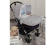 Babyline bgboo Spaziergänge von Toile Tagesdecke für Kinderwagen grau