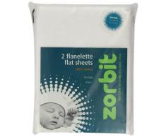 Zorbit Matratzenschoner 100 x 75 cm Biber Blatt flach Kinderwagen (weiß)