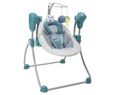 Babymoov Babyschaukel Swoon Bubble Petrol - Schaukel/ Wippe für Babys, 8 Schlaflieder, Rückenlehne in 2 Positionen verstellbar, inkl. Timer