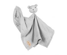 roba organic Schmusetuch „Lil Planet” silbergrau, 40x40 cm, Musselin und Jersey, GOTS zertifiziert