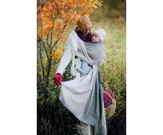 Little Frog 5888 Gewebte Baby Tragetuch, Größe 5, Bamboo Howlite, grau, 220 g