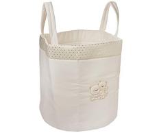 ITALBABY Happy Family rund Korb für Spielzeug, elfenbeinfarben
