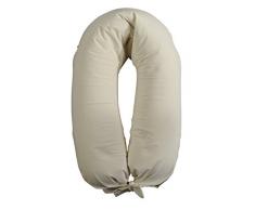 merrymama- Futter Notebook-Kissen Stillkissen und Schwangerschaft cm 190, Ecru bio GOTS