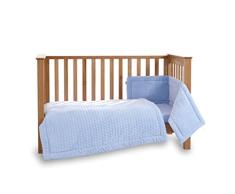 Clair de Lune Marshmallow Bettwäsche-Set für Babybett, blau, 3 Stück