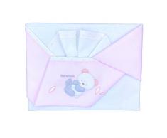 Andy & Helen 2/400d03 Spannbetttuch Wiege bestickt, Pink