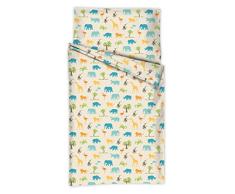Kindertraum 5217012 Kinderbettwäsche Dschungel, Design 170, 40 x 60 cm und 100 x 135 cm