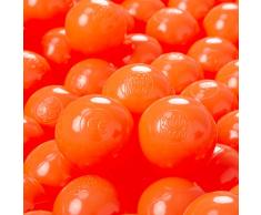 KiddyMoon 200 ∅ 6Cm Kinder Bälle Für Bällebad Spielbälle Baby Plastikbälle Made In EU, Orange