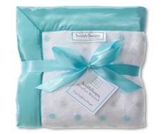 SwaddleDesigns Kinderwagendecke, Gemütliches Pastell und silberne Tupfen, Meerkristall