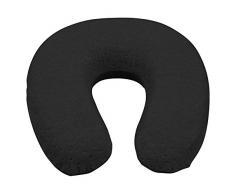 PETEX 44490004 Nackenrolle, Velours, 29 x 28 cm, schwarz