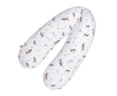 Julius Zöllner 4672067300 Jersey Stillkissen Crazy Animals, Jersey Baumwolle, ca. 190 cm