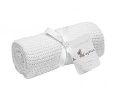 Baby Elegance Decke für Gitterbett, zellulär, 100 x 150 cm, Weiß
