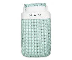 Panda Bettwäsche Bettdeckenbezug 100x135 cm und Kopfkissenbezug 40x60 cm, jade