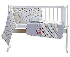 Clair de Lune Steppdecke und Bettumrandung für Kinderbett/Wiege, The Dudes, Grau/helle Farbtöne