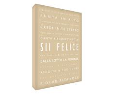 Feel Good Art Modernes Bild 91 x 61 cm beige