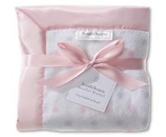 SwaddleDesigns Kinderwagendecke, Gemütliches Pastell und silberne Tupfen, Pastellrosa