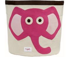3 Sprouts Aufbewahrungskorb Elefant, pink