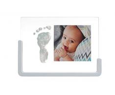 Baby Art 3601098900 Design Bilderrahmen mit Foto und Baby Fußabdruck oder Handabdruck, Crystal, transparent