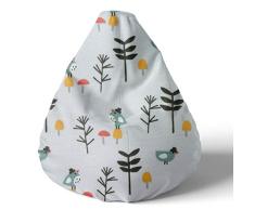 joyfill Sitzsack mit Bezug, Stuhl für Kinder und Erwachsene, Weicher Stoff, 240L (5062 Mustard Canary), mehrfarbig