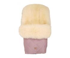 Lammfell Fußsack Nelly Limited Edition, Lammfell milky sand, orchid pink