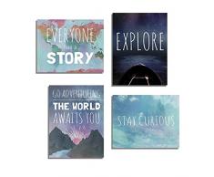 EXPLORE Kollektion von vier Art Wand Prints, Typografie, Kinderzimmer Decor, Kid s Wall Art Print, Kid s Room Decor, Geschlecht neutral, Motivational Wort Art, inspirierende 05x07