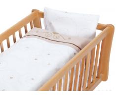 Träumeland TT07103 - 2-tlg. Bettwäsche Herzen natur 80 x 80 cm