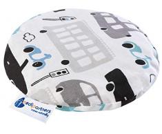 Kirschkernkissen Wärmekissen Körnerkissen für Babys 180g rund 15cm Öko Natur 100% Baumwolle Medi Partners Wärme + Kältetherapie Massagetherapie (Graue Autos)