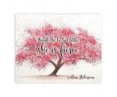Wanddekoration mit Zitat von Shakespeare Though She Be But Little She is Fierce Shakespeare and Though She Be But Little She Is Fierce Babyzimmer, inspirierendes Schild, Dekoschild für Babyzimmer 12x18
