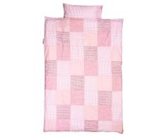 TAFTAN DS-191 Patch Karierter Bettwäsche Set für klein Bett, 100 x 135 cm, in 10 farben verfügbar