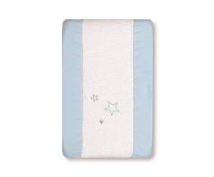 pirulos 36013013 – Wickeltisch Badewanne, Motiv Bär Star, Baumwolle, 50 x 70 cm, weiß und blau