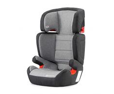Kinderkraft Kinderautositz JUNIORFIX, Autokindersitz, Autositz, Kindersitz mit Isofix, Gruppe 2/3 15-36kg, Einstellbare Rückenlehne und Kopfstütze, ECE R44/04, Grau