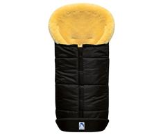 Eisbärchen 975 SZ Premium lammfellfußsack in schwarz, schwarz