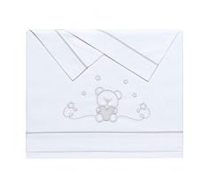 Pekebaby Nova Bettlaken für Kinderbett Minicuna (50 x 80 cm) weiß