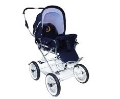 Eichhorn Buggy 419RFS-S011-AIR-0 Sportwagen mit Lederriemengestell mit Schiebehöhenverstellung Sandmännchenvariante, Luftrad, blau/bleu