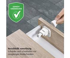 reer Magnetschloss, 1 Stück, Schrank-Sicherung und Schubladen-Sicherung, vom Schwäbischen Kindersicherheitsexperten, zum kleben oder Schrauben