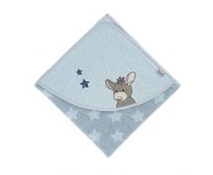 Sterntaler Kapuzenbadetuch Esel Emmi, Alter: ab 0 Monate, 100 x 100 cm, Mittelblau