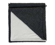 Kapuzenbadetuch Robust gestrickt 82 x 82 cm, Anthrazit