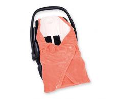 Bemini by Baby Boum 392MILKY42BU Einschlagdecke für Babyschale BISIDE BAMBOO MILKY juicy 90 x 90 cm ,rosa