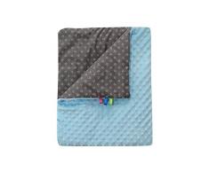 Cosing 337-072-05 Babydecke Erstlingsdecke Kuscheldecke Minky, blau