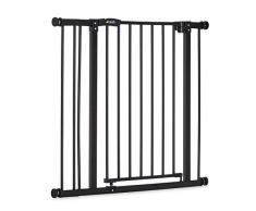 Hauck Close N Stop Treppenschutzgitter, inklusive 9 cm Verlängerung/Türgitter/84-89 cm/ohne Bohren/Kinder/Hunde/ kombinierbar mit Y-Spindel für Geländer/beidseitig schwenkbar/Metall/charcoal (grau)