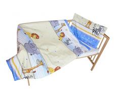 Cosing 332-019-163 Kinderbettwäsche Set Baumwolle 2 Teilig - Safari, blau