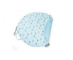 1buy3 Spieldecke, weich und bequem, Babyblau + Wolken, 120 cm Durchmesser