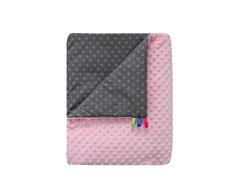 Cosing 337-072-03 Babydecke Erstlingsdecke Kuscheldecke Minky, rosa