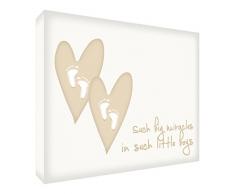 Feel Good Art Kunstdruck auf Leinwand, MotivSuch a Big Miracle in Such Little Boys, 30 x 40 x 2 cm, Beige, beige, 14.8 x 21 cm