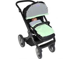 The Original Dooky Bezug aus Baumwolle für Kinderwagen und Buggy, Reversible weich, strapazierfähig Menta e Grigio