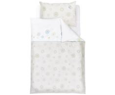 Träumeland TT14603 Babybettwäsche Flowers, 80 x 80 cm + 35 x 40 cm, blau