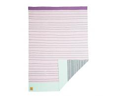 LÄSSIG Baby Krabbeldecke Strickdecke Spieldecke Schmusedecke Kuscheldecke weich/Baby Blanket Light Pink/Grey